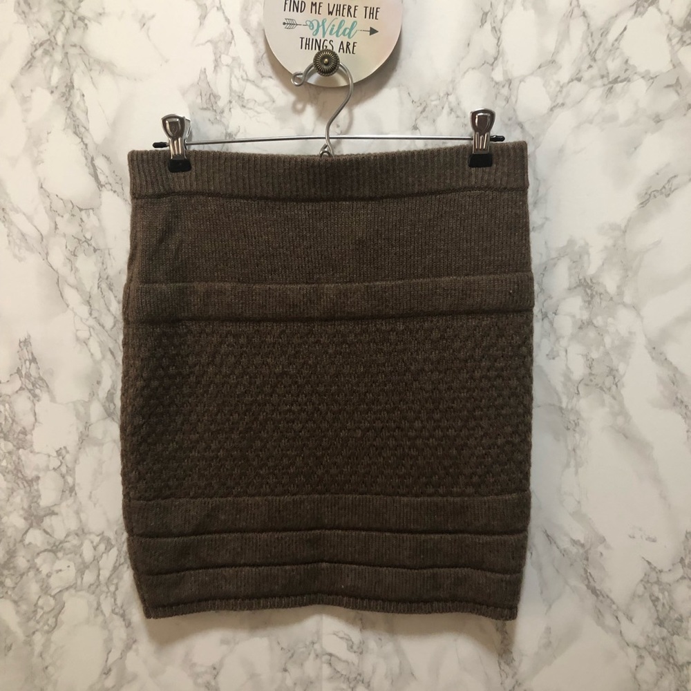 Moda international Brown Wool Skirt Small - Picture 1 of 5